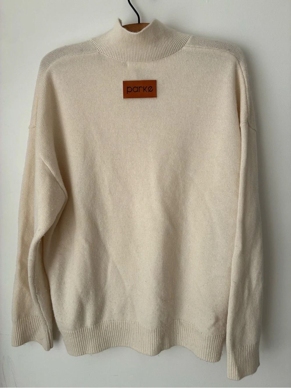 PARKE Sweater Women’s Small Wool Cashmere Cream - Picture 2 of 9